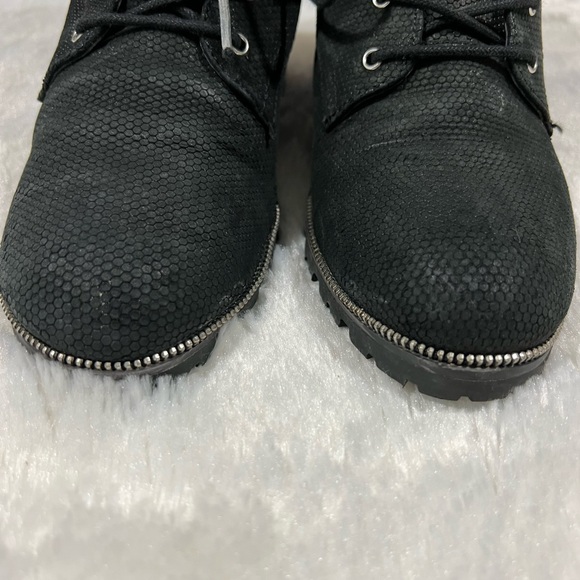 Botkier Alexa Black Suede Hiker Boots Size 7 - Picture 8 of 13